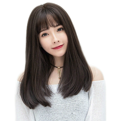 Japanese And Korean Wig Women's Air Bangs Medium