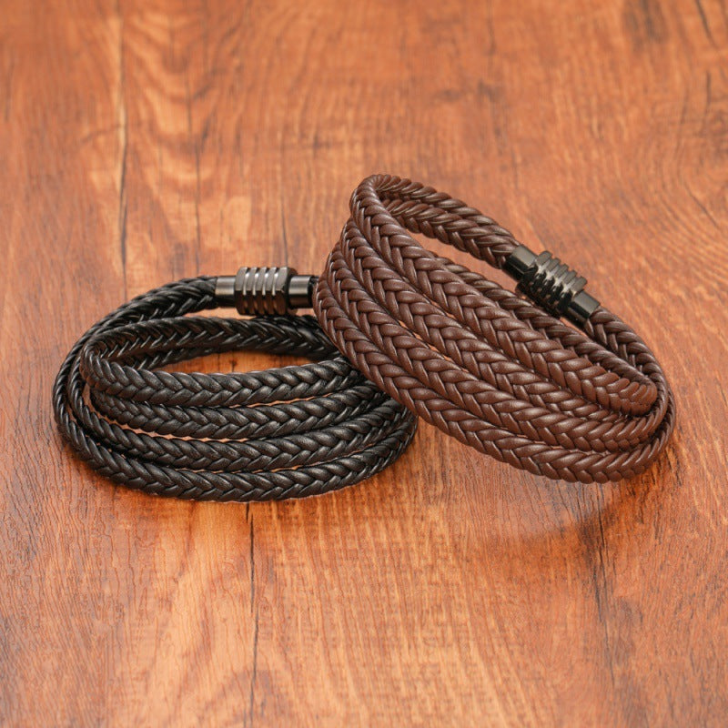 Fashion Multi-layer Woven Bracelet Leather Men