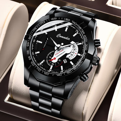 Automatic Movement Watch Men's Calendar Waterproof