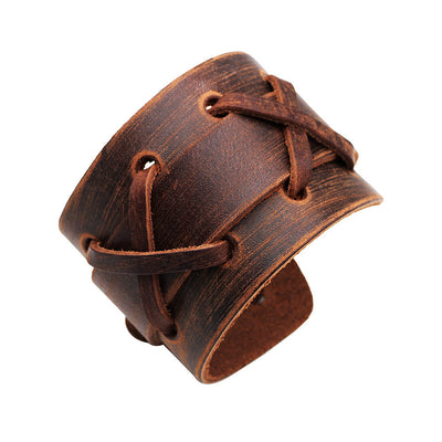 Punk vintage leather bracelet