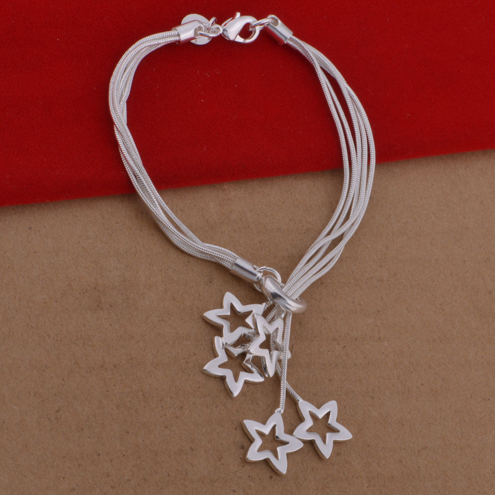 Snake Bone Star Bracelet Necklace Set