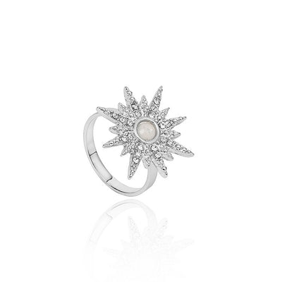 Retro alloy star ring