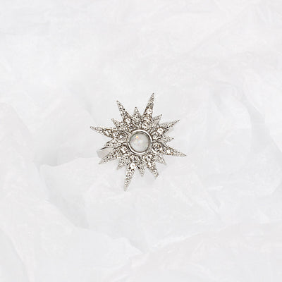 Retro alloy star ring