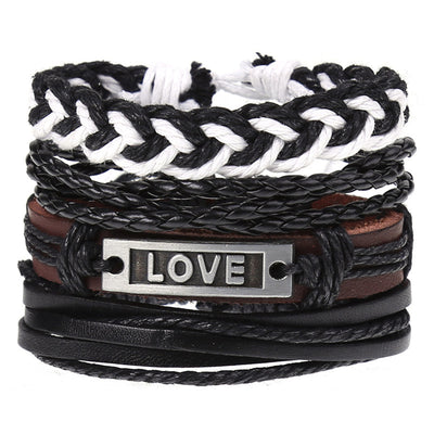 New Retro Woven Combo Set Cowhide Hand Strap