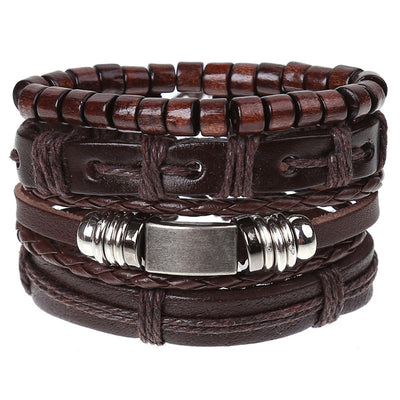 New Retro Woven Combo Set Cowhide Hand Strap