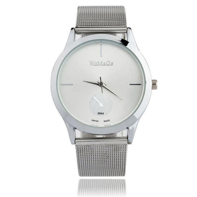 Fashion Alloy Belt Mesh Watch Unisex women's