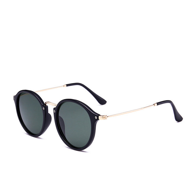 Metal Round Face Sunglasses Retro Driver Sunglasses