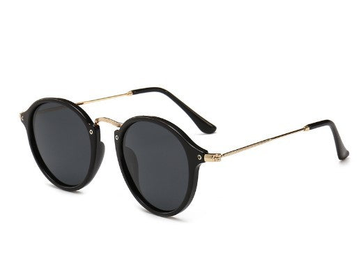 Metal Round Face Sunglasses Retro Driver Sunglasses