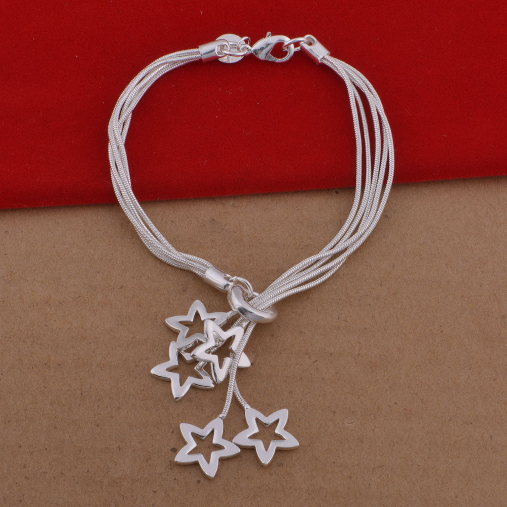 Snake Bone Star Bracelet Necklace Set