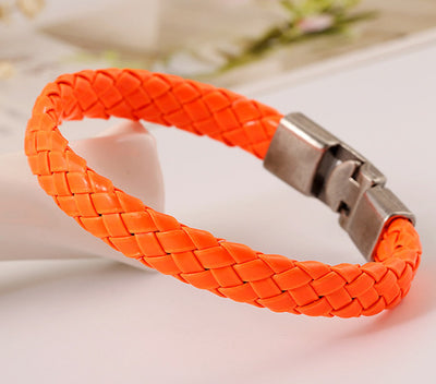 Simple Woven Leather Fashion Bracelet