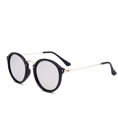 Metal Round Face Sunglasses Retro Driver Sunglasses