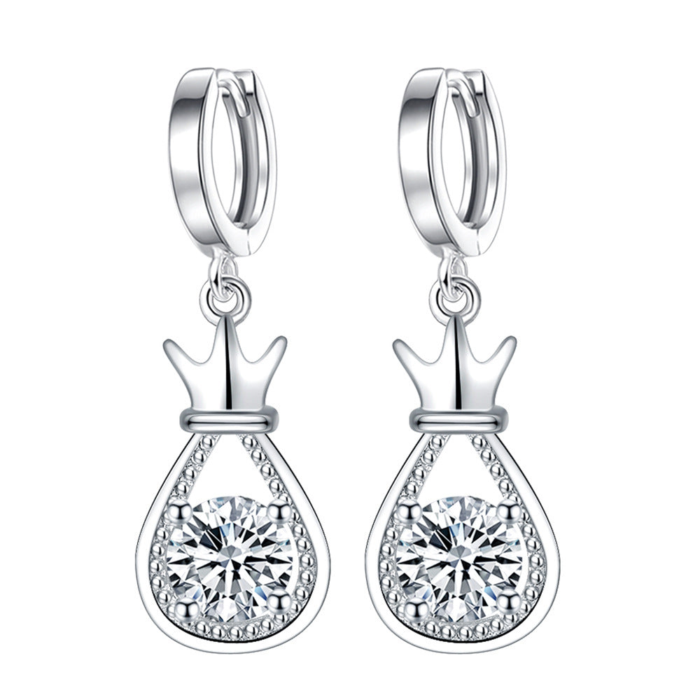 Temperament Zircon Drop Lucky Earrings Women