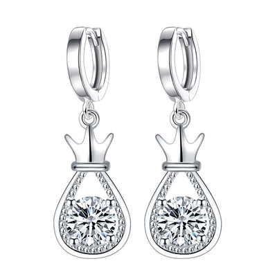 Temperament Zircon Drop Lucky Earrings Women