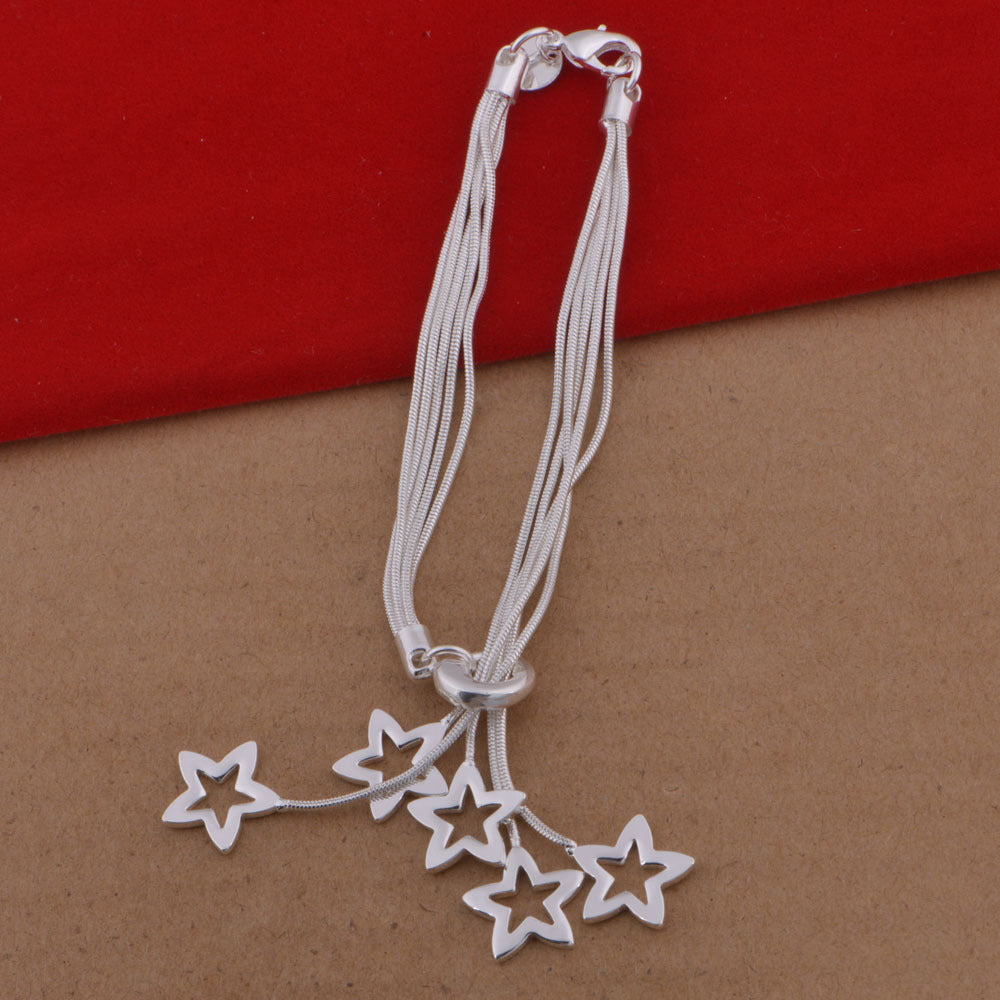 Snake Bone Star Bracelet Necklace Set