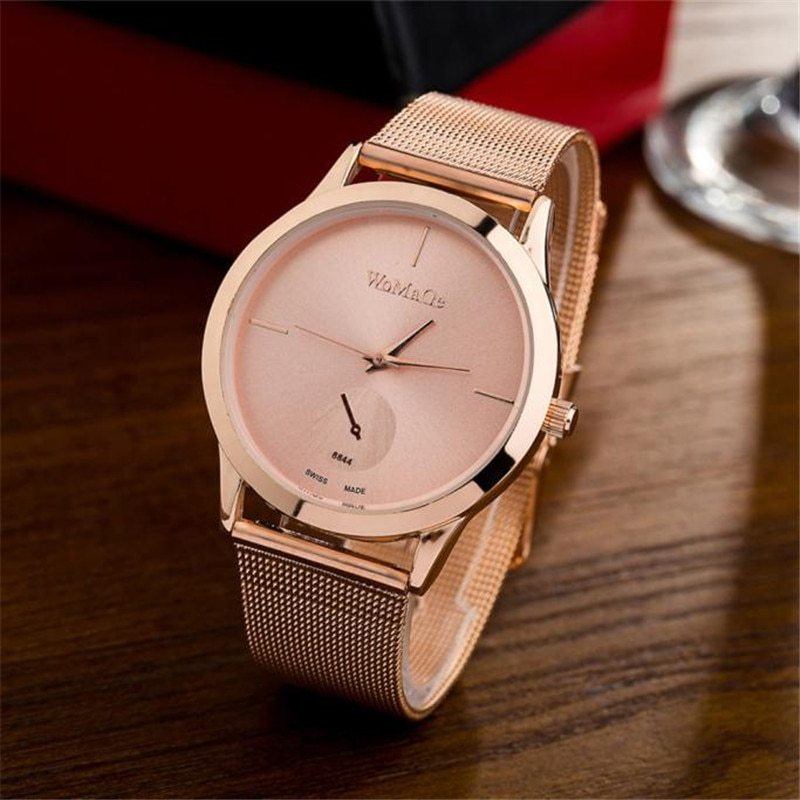 Fashion Alloy Belt Mesh Watch Unisex women's