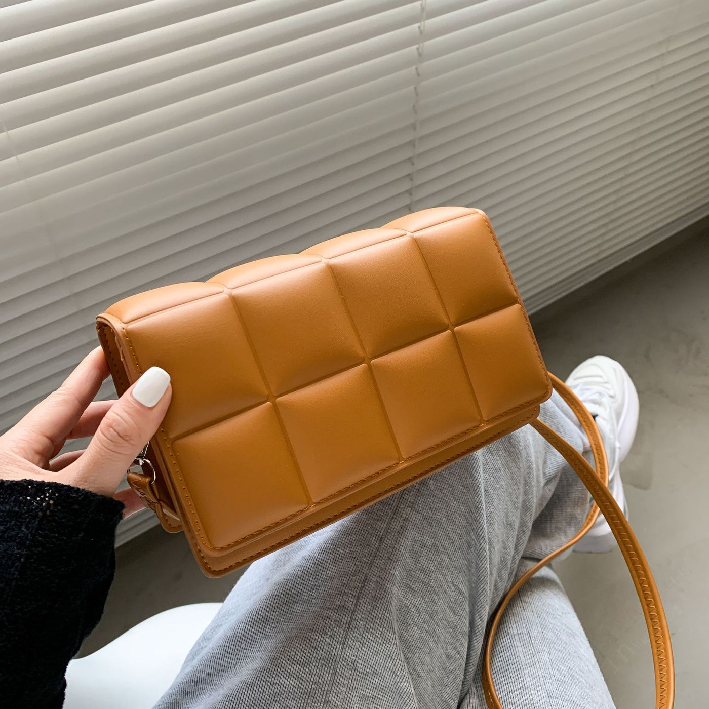 Fashion Shiny Small Square Bag Pu Single Shoulder