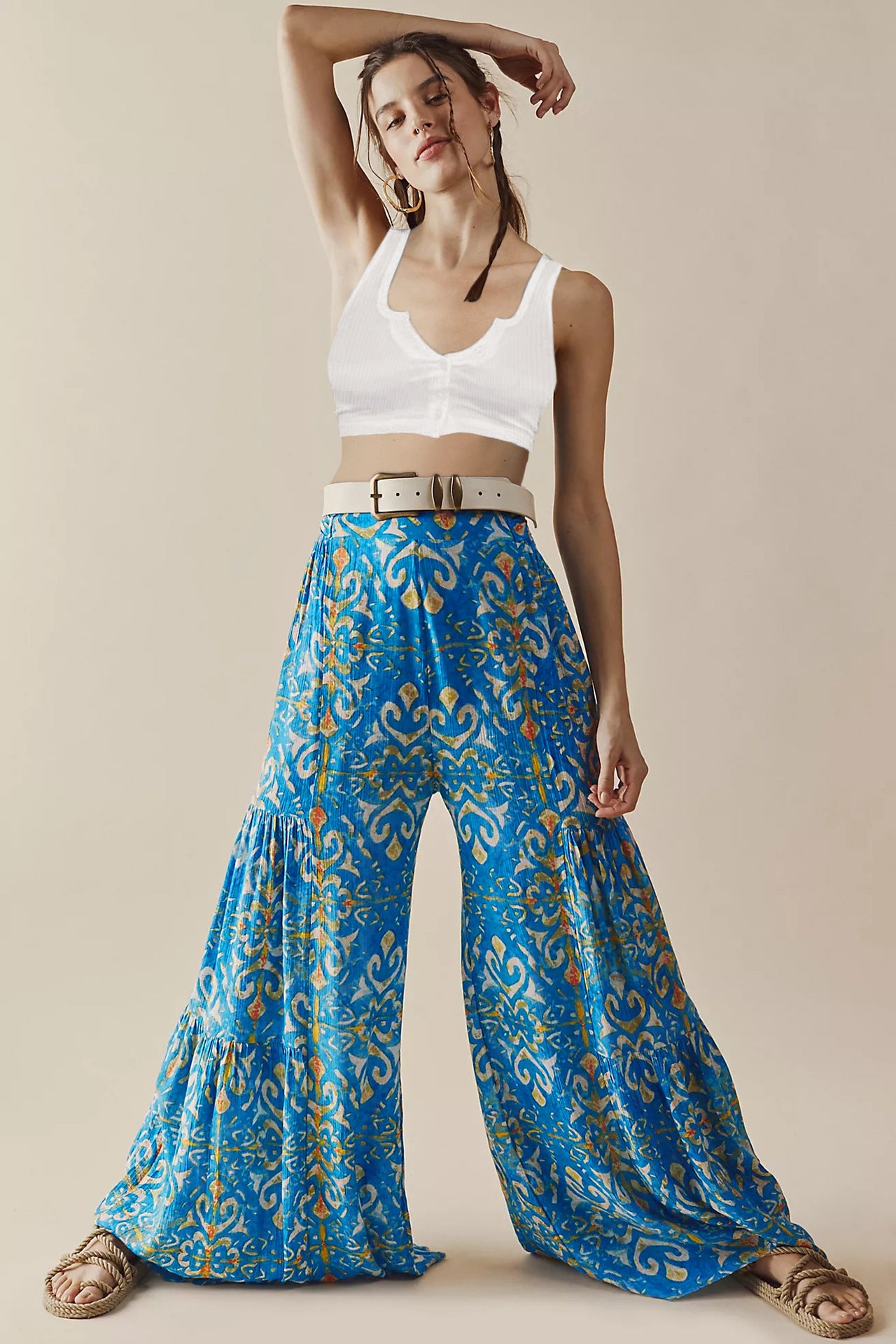 Women's Casual Loose Big Flare Wide Leg Pants