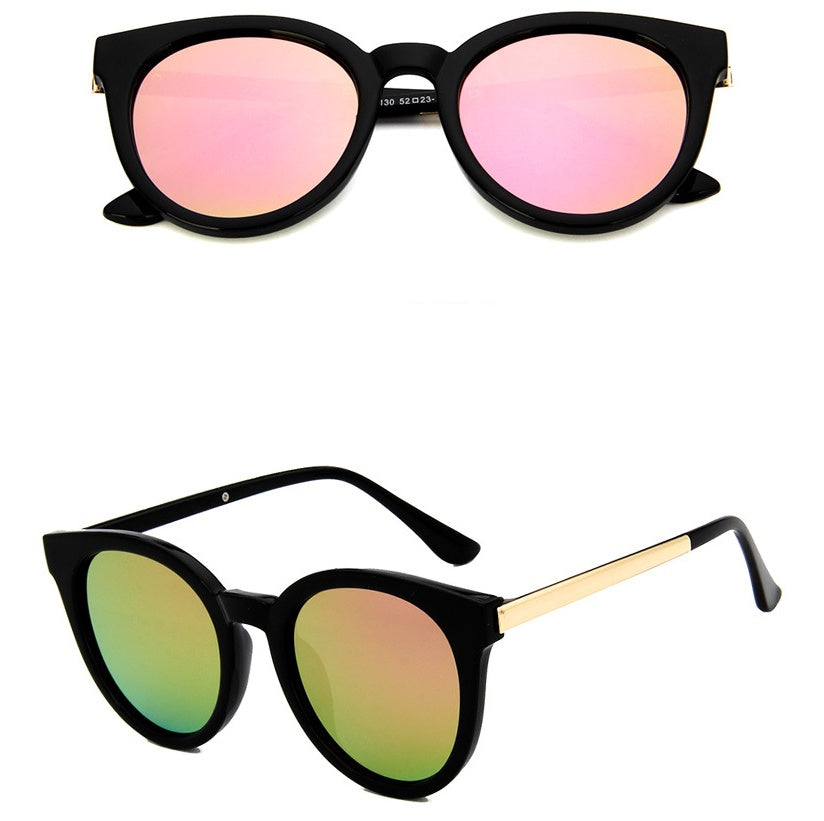 Cat eyepink sunglasses woman shades mirror female