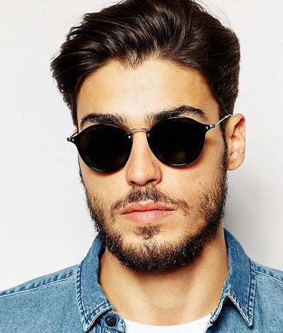 Metal Round Face Sunglasses Retro Driver Sunglasses