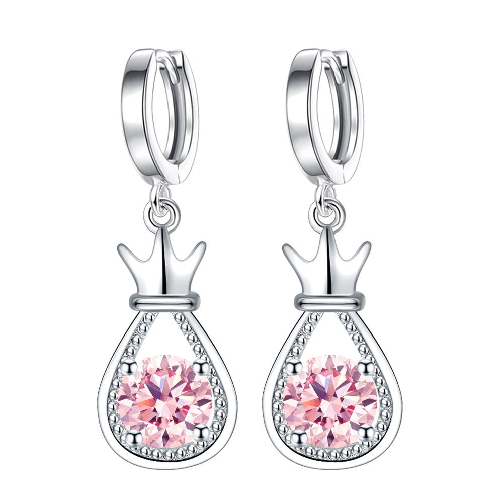 Temperament Zircon Drop Lucky Earrings Women