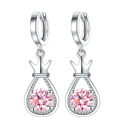 Temperament Zircon Drop Lucky Earrings Women