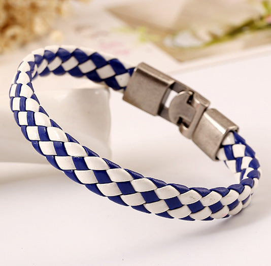 Simple Woven Leather Fashion Bracelet