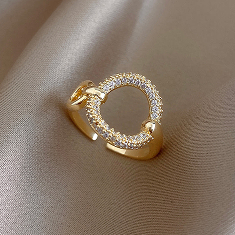 New Classic Zircon Circle Ring For Woman Sexy