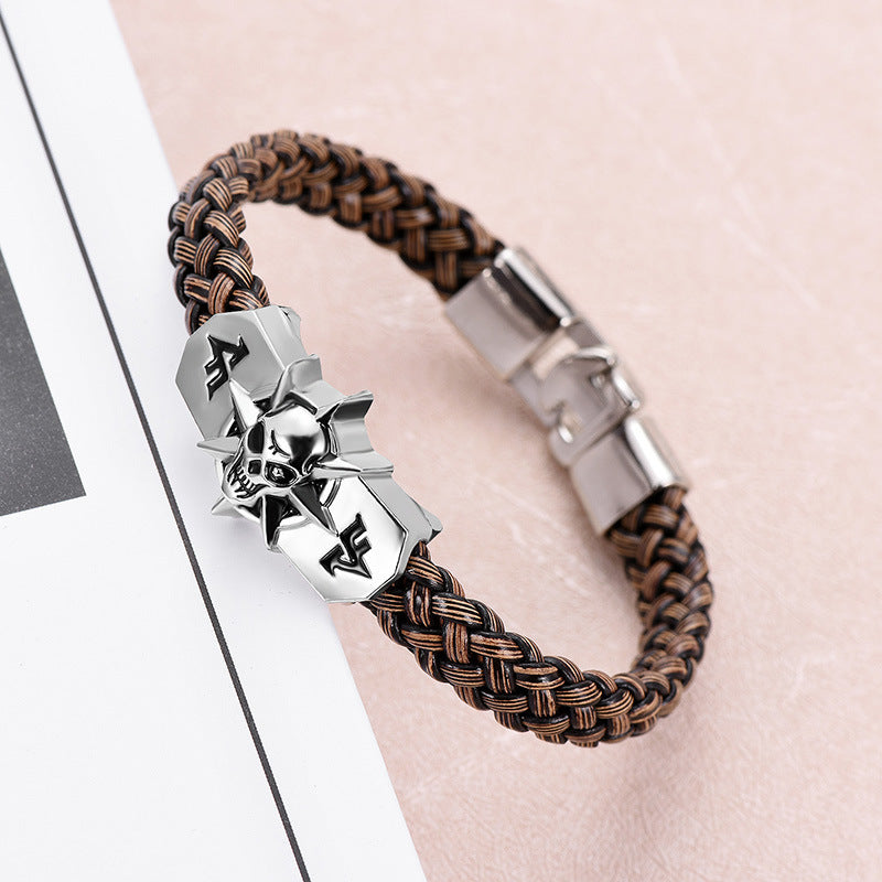 Fashionable Personality Skull Leather Bracelet