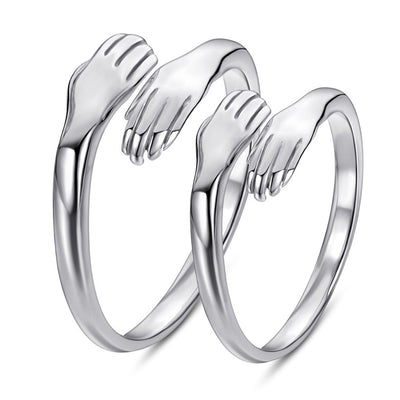 Simple Personality S925 Sterling Silver Couple Ring