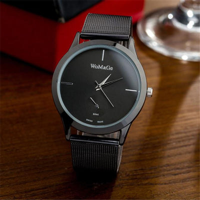 Fashion Alloy Belt Mesh Watch Unisex women's