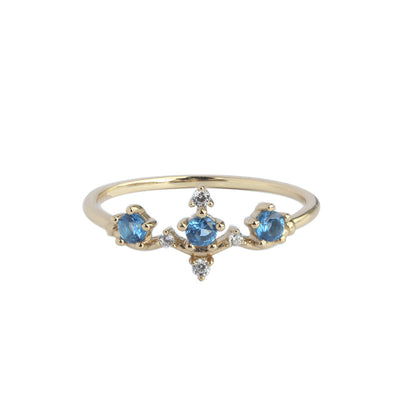 Vintage Crown Ring For Women Niche Design