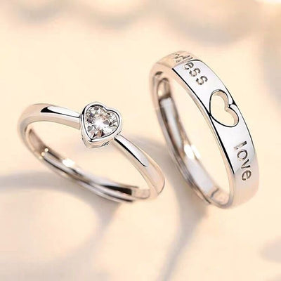 Love You With One Heart Couple Ring Men And Women