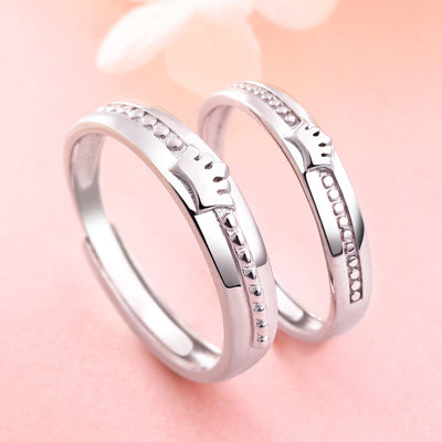 Simple Personality S925 Sterling Silver Couple Ring