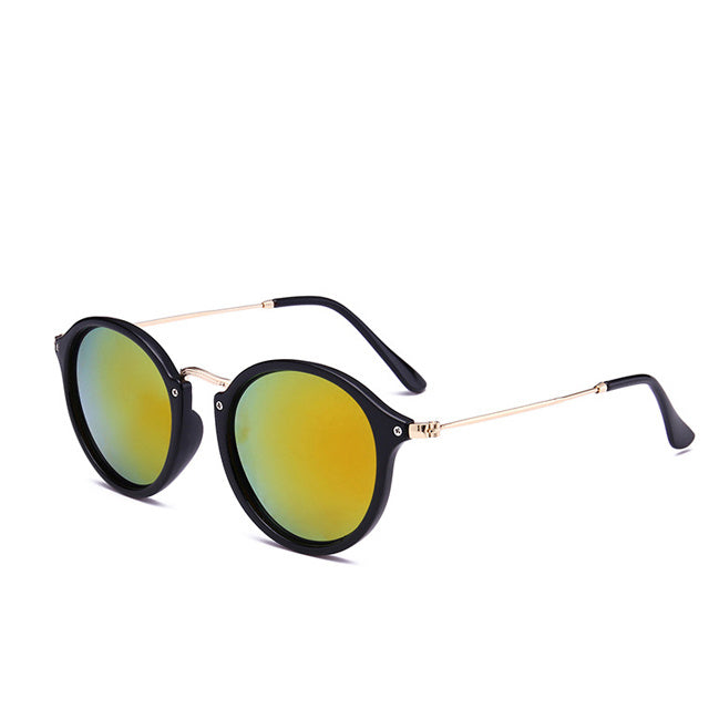 Metal Round Face Sunglasses Retro Driver Sunglasses